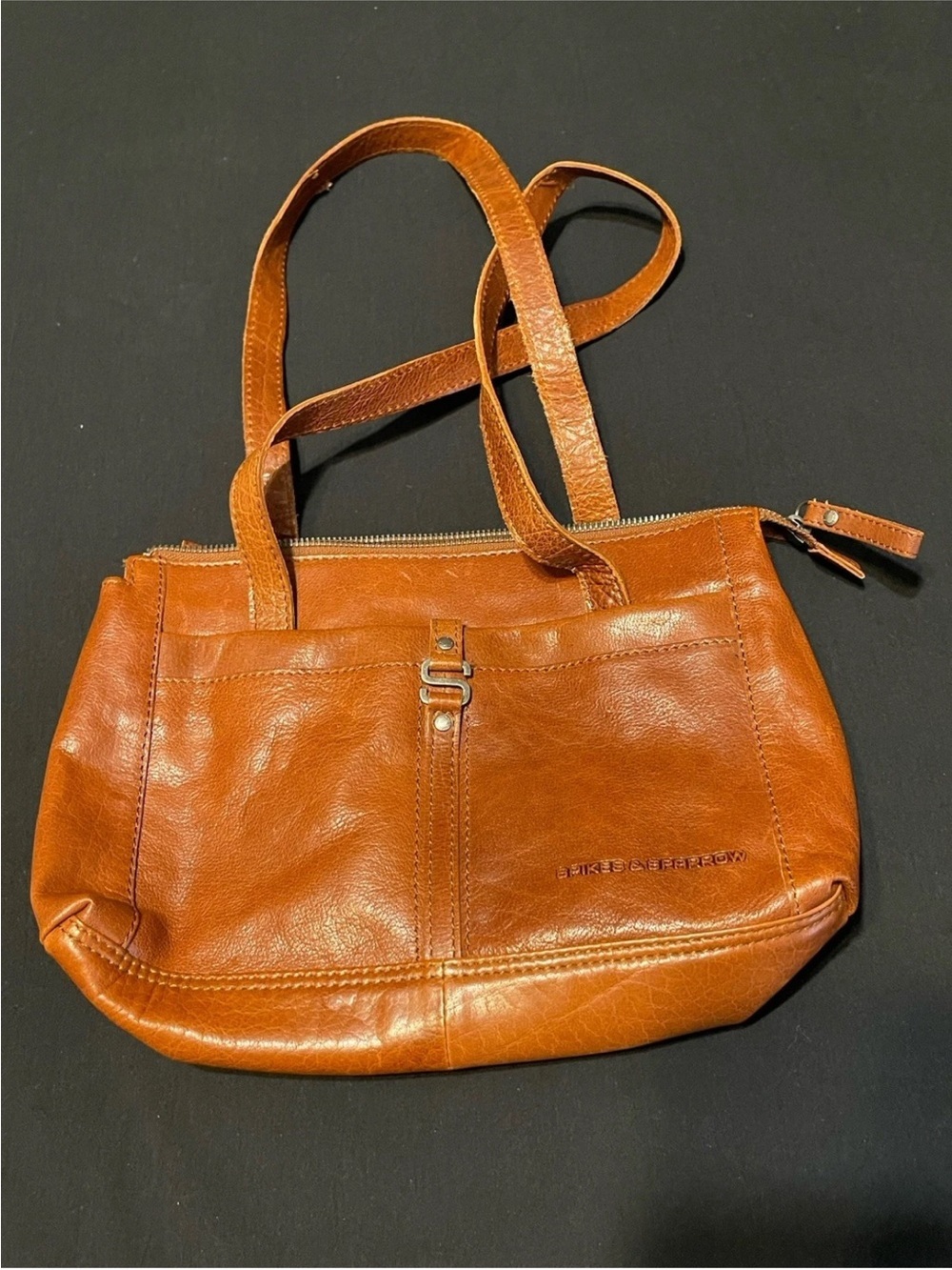 Spikes & Sparrow Brown Leather Tote Shoulder Bag